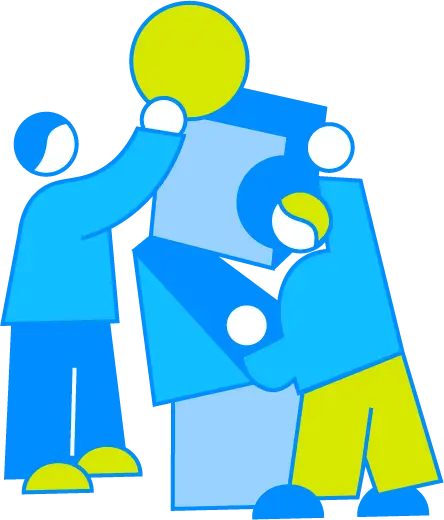 人々が集まるイラスト